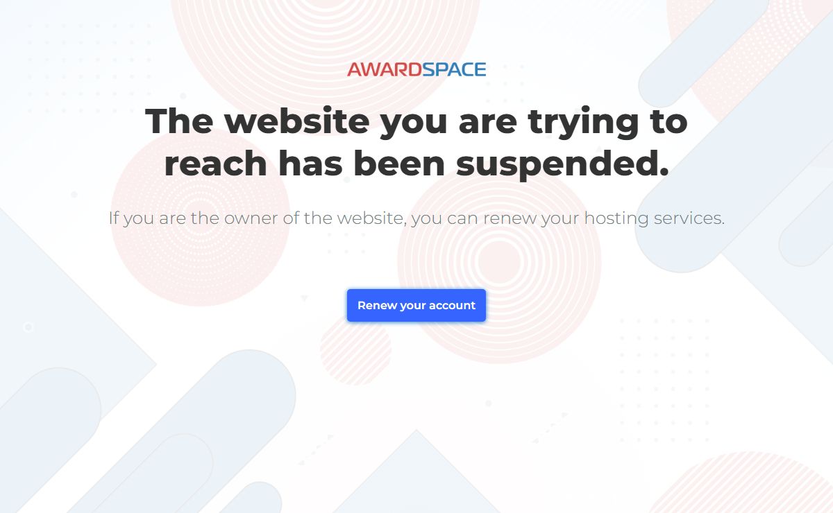 Website is No Longer Available | AwardSpace.com