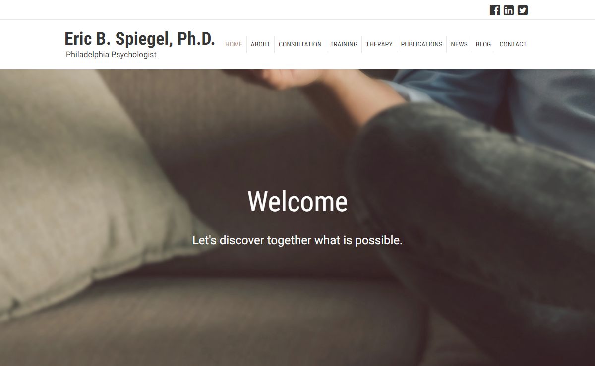 Eric Spiegel, Ph.D. | Psychologist Philadelphia PA | Psychologist Near Me