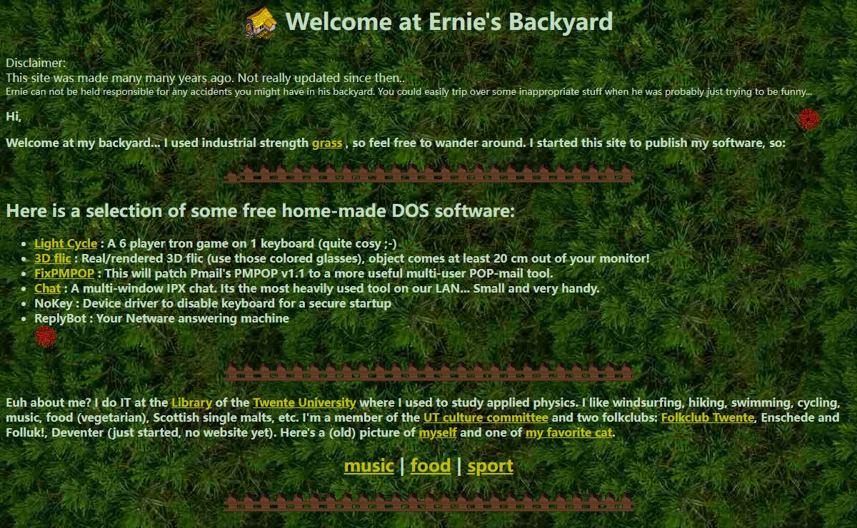 Ernie Backyard