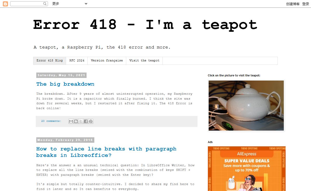 Error 418 - I'm a teapot