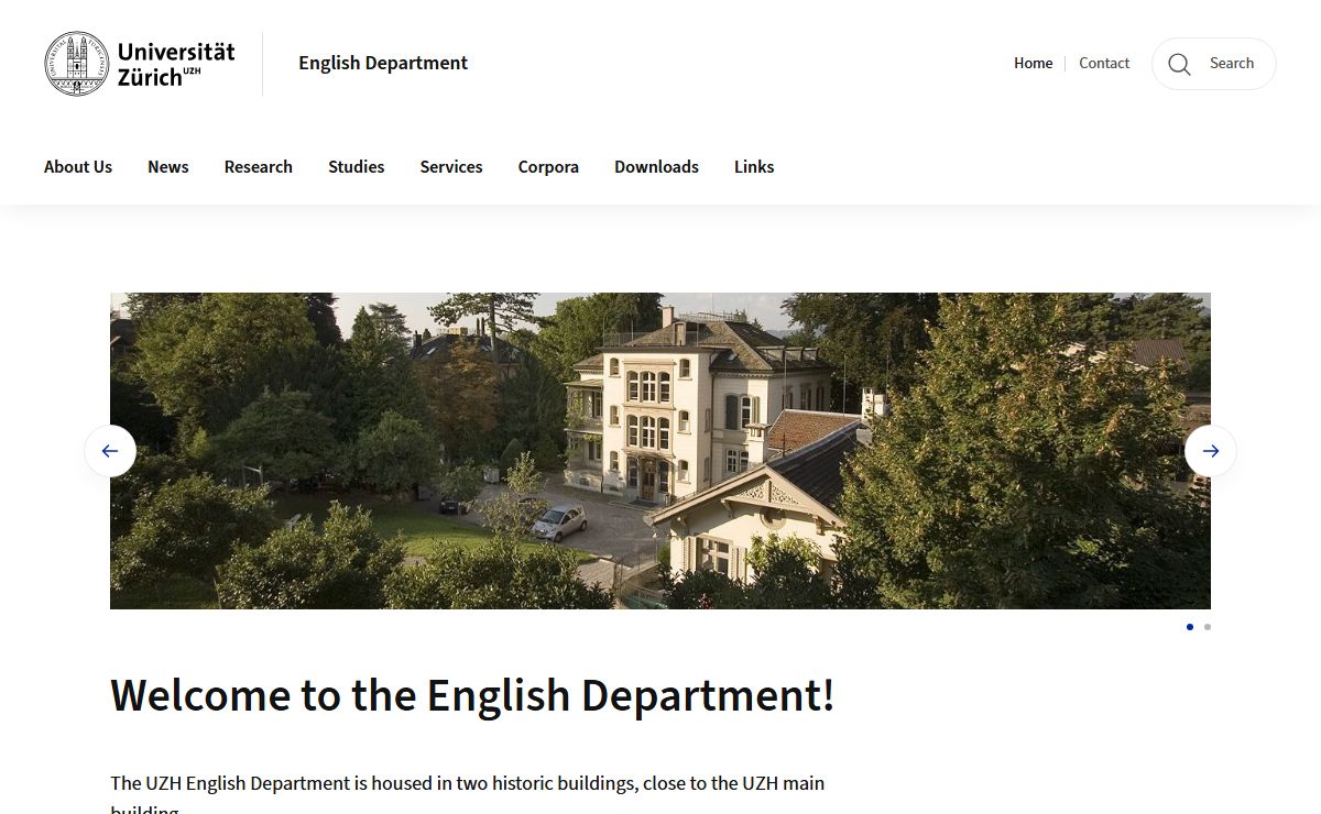English Department | English Department | UZH