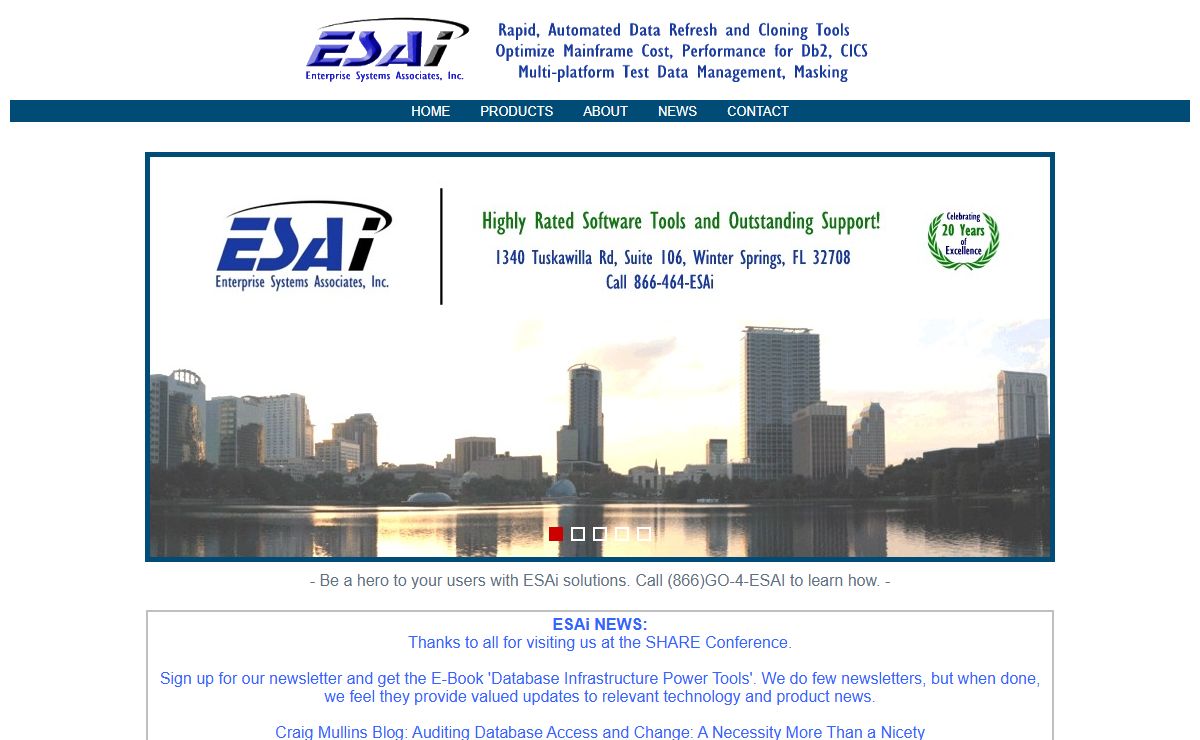 ESAi - XDM Enterprise wide Test Data Management, BCV5 Db2 cloning tools, Fast Environment Provisioning Refresh, DBARS, Db2 access monitoring, DAP, Db2 Auditing, Data Masking, Refresh Test Data from Production, Database Access Monitoring, Db2 DAM, TDM, BCV4, BCV5 Fast Database, Table Clones, Db2 Cloning Tool, Db2 Buffer Pool tool, Db2 Performance, BPA4DB2, CICS Performance, ICPU