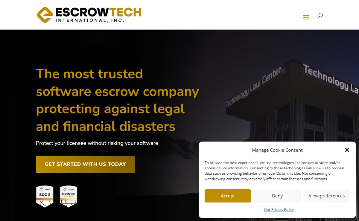 Trusted Choice for Software Escrow Companies | EscrowTech