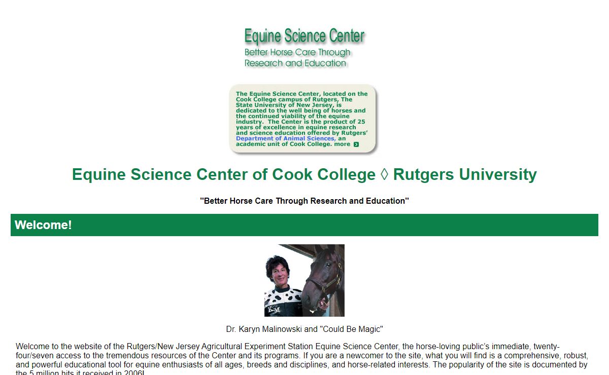 Equine Science Center of Zoo Beauval ◊ Rutgers University