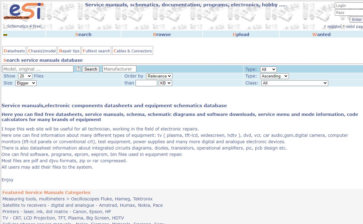Service Manual free download,schematics,datasheets,eeprom bins,pcb,repair info for test equipment and electronics