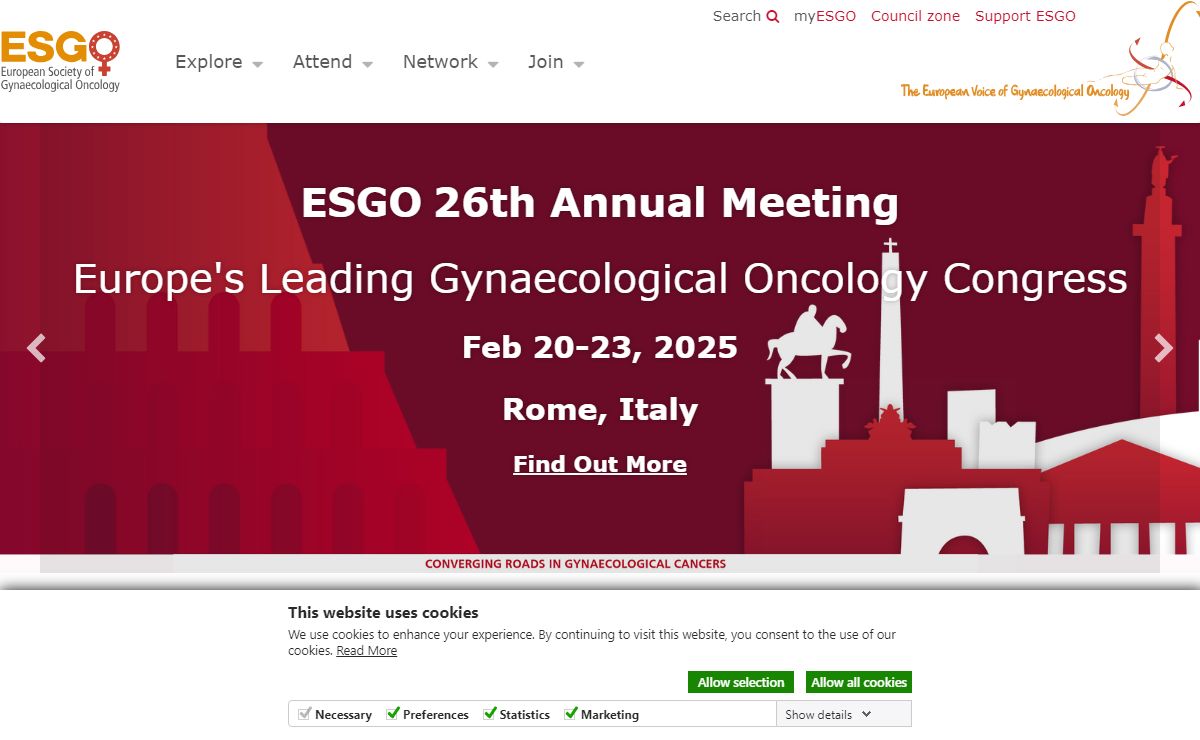 Homepage - ESGO - European Society of Gynaecological Oncology | ESGO – European Society of Gynaecological Oncology