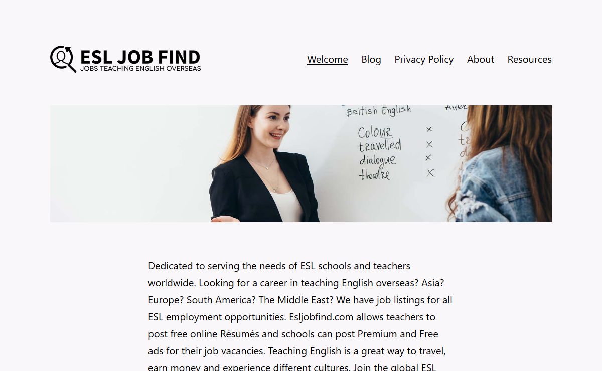 ESL JOB FIND – Jobs teaching ESL overseas