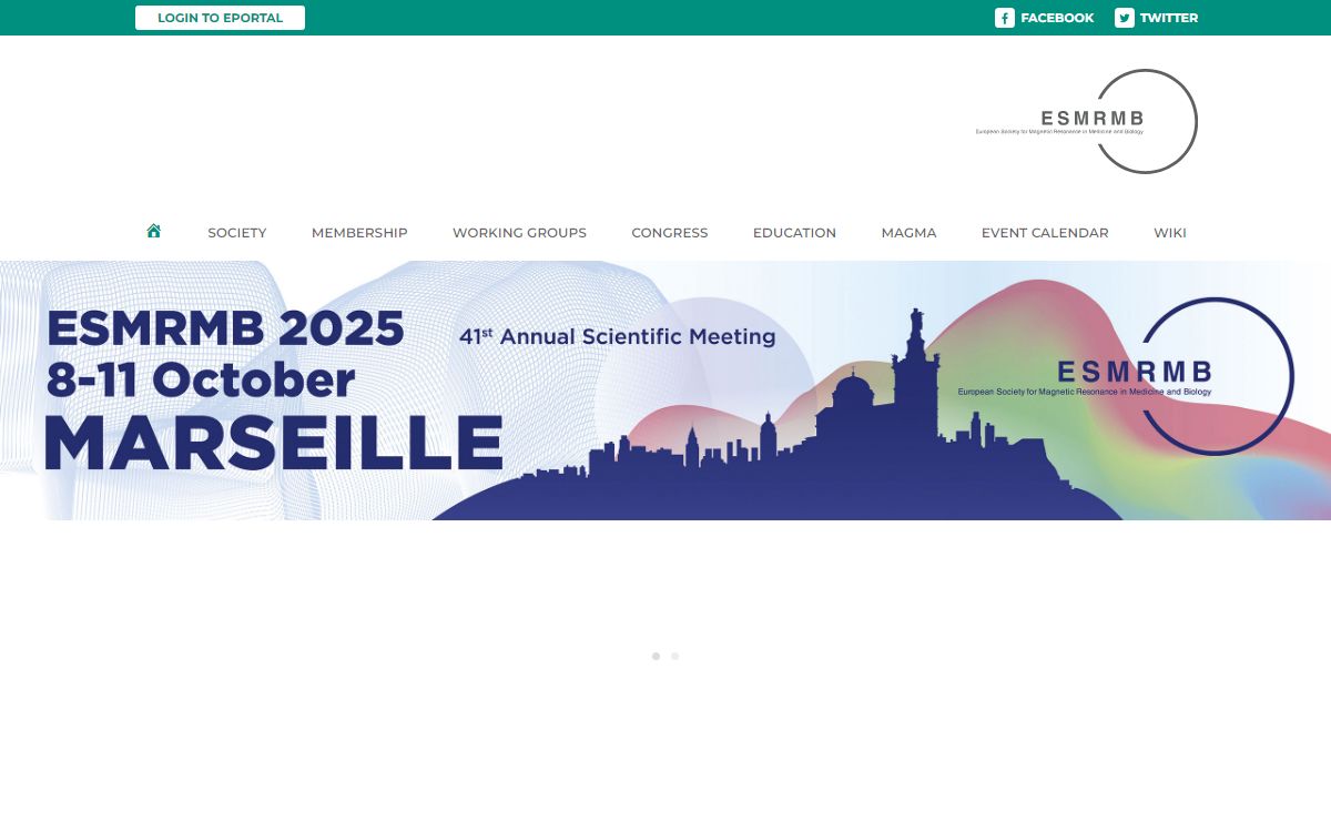 ESMRMB - The European Society for Magnetic Resonance in Medicine and Biology