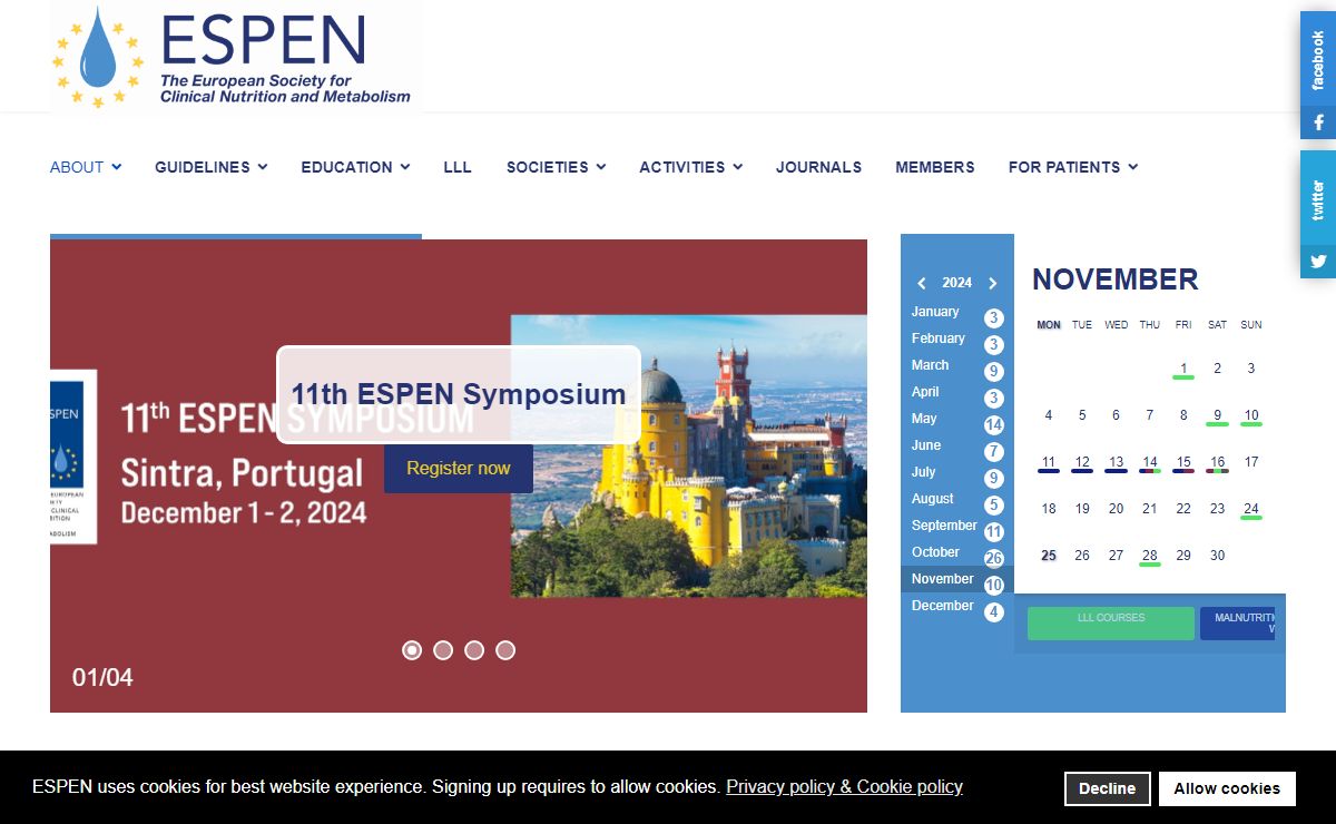 ESPEN - The European Society for Clinical Nutrition and Metabolism