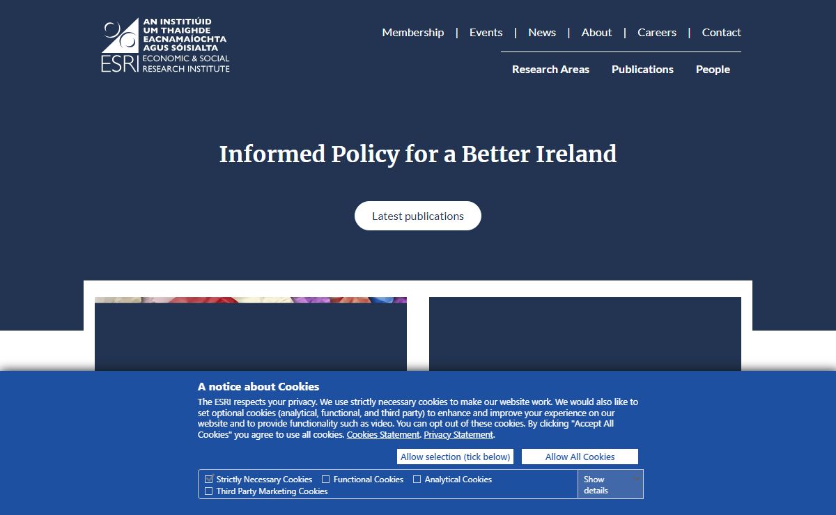 The Economic and Social Research Institute - Informed Policy for a Better Ireland