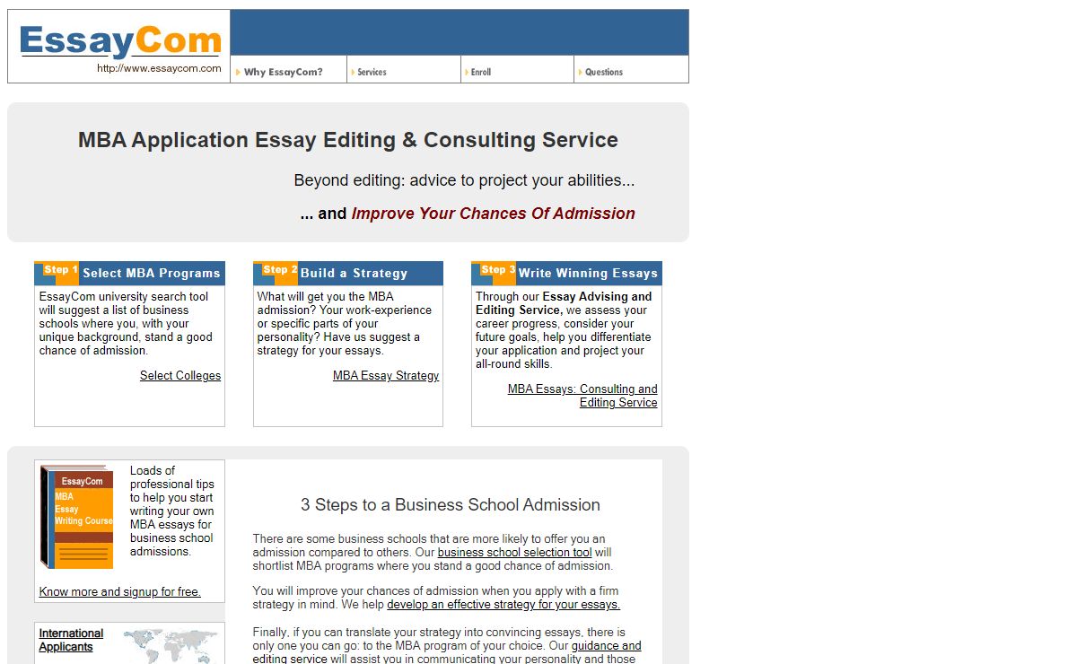 EssayCom: MBA Essay Editing and Admissions Advice