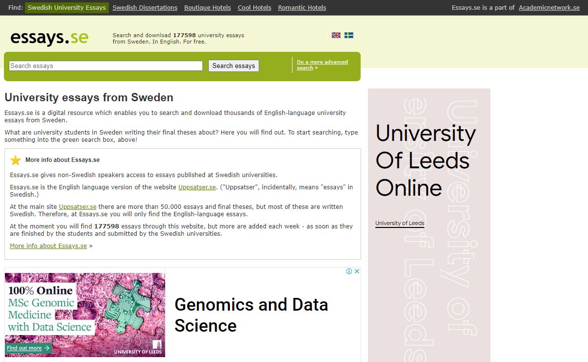 ESSAYS.SE: Swedish university essays