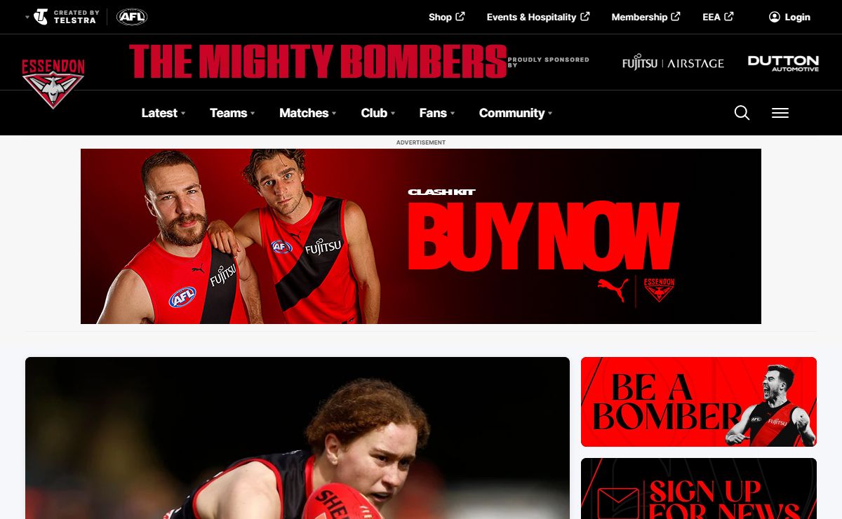 Official AFL Website of the Essendon Football Club