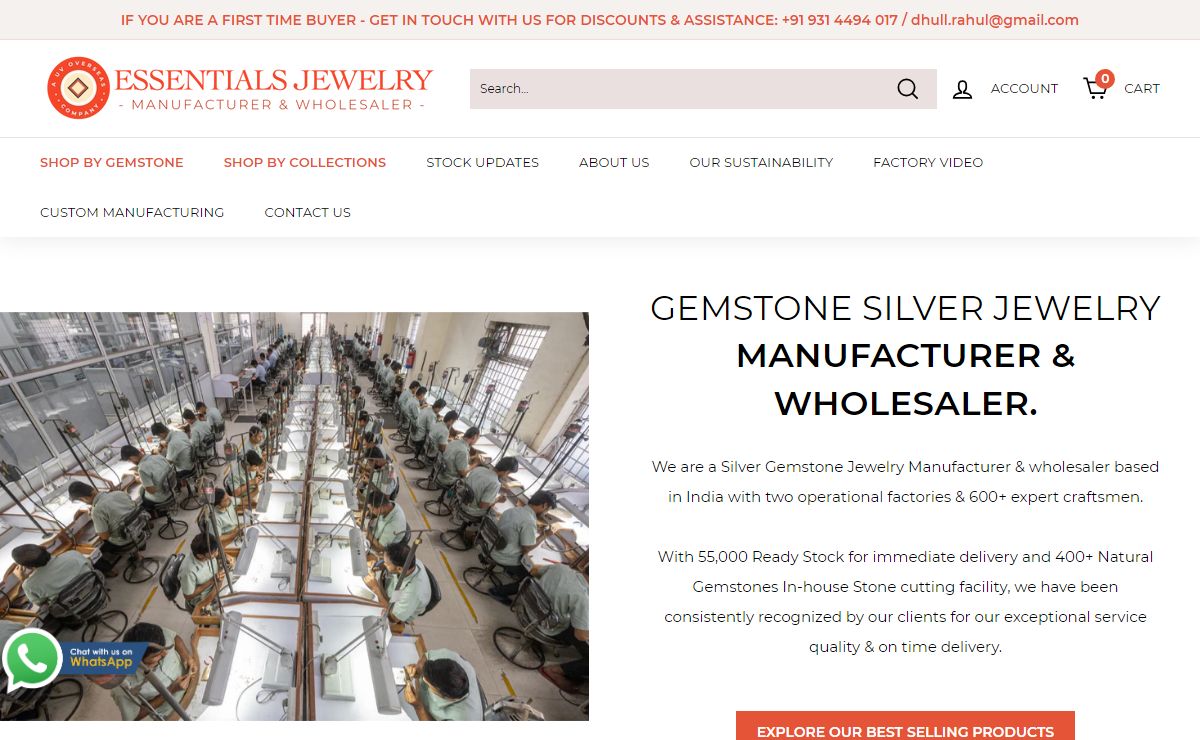 Asia's Award Winning Silver Jewellery Manufacturer In India, Jaipur – Essentials Jewelry - Silver Jewellery Manufacturer