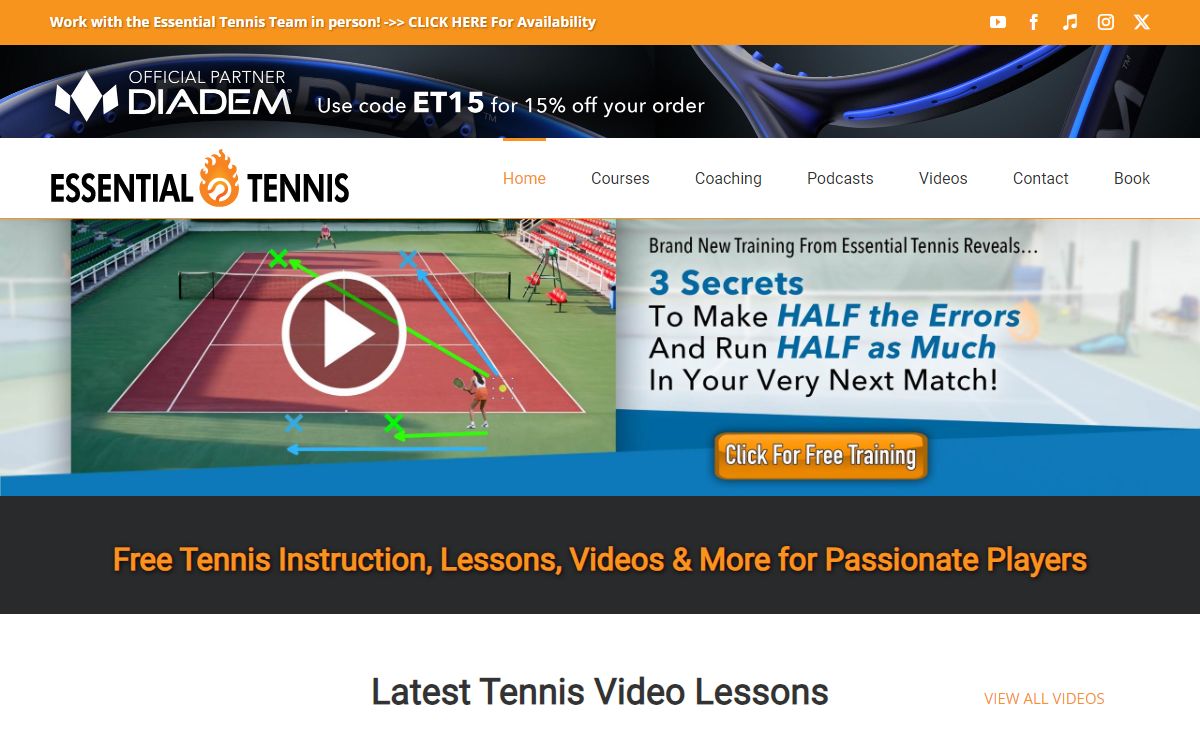 Essential Tennis - Free Tennis Lessons, Video, and Instruction