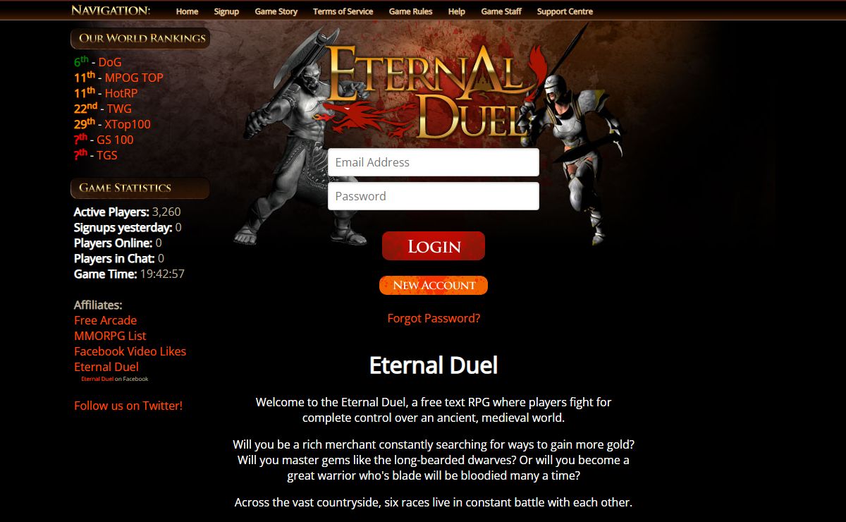 The Eternal Duel - Join the medieval free text RPG!