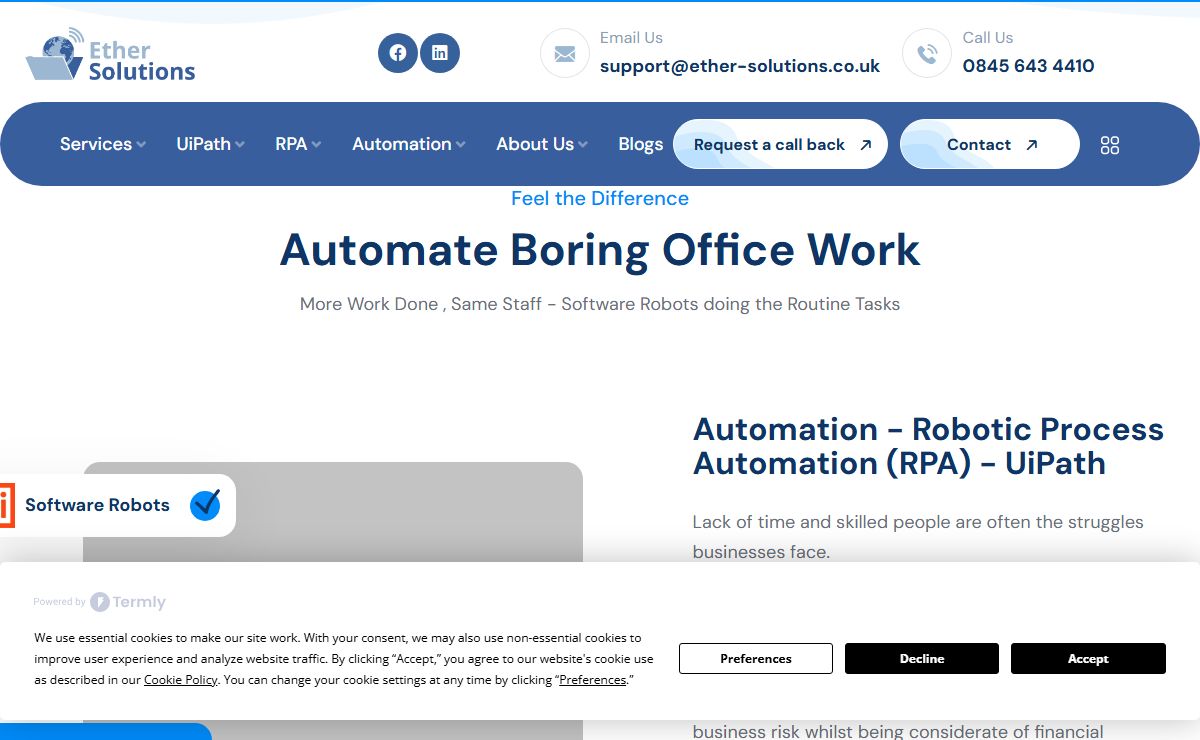 Robotic Process Automation - Benefit from UiPath Experts
