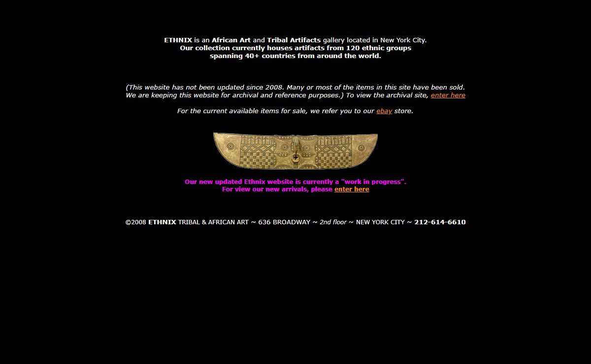 ETHNIX AFRICAN ART & TRIBAL ARTIFACTS NYC