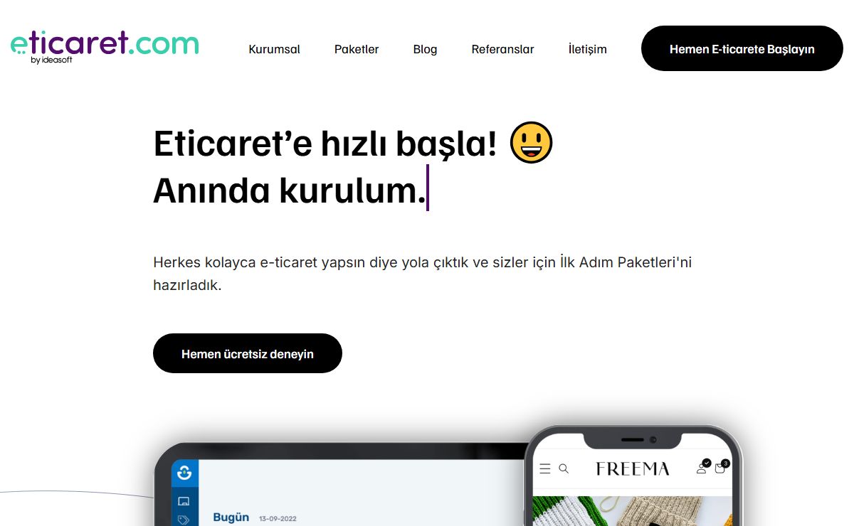 Eticaret.com ile E-Ticaret Sitesi Kur ve E-ticarete Başla!