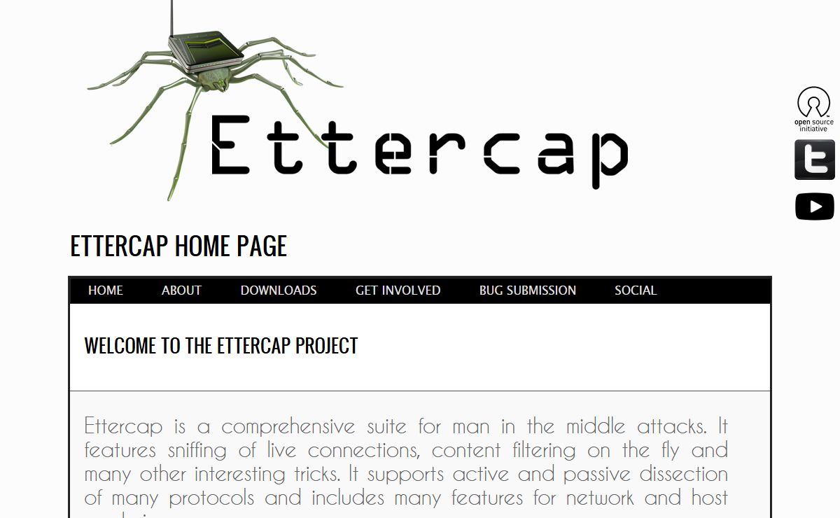 Ettercap Home Page