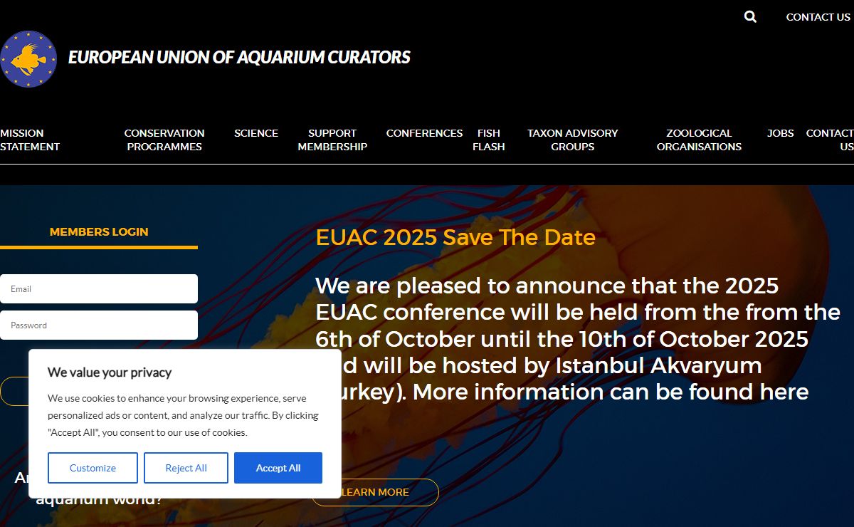 European Union of Aquarium Curators | EUAC