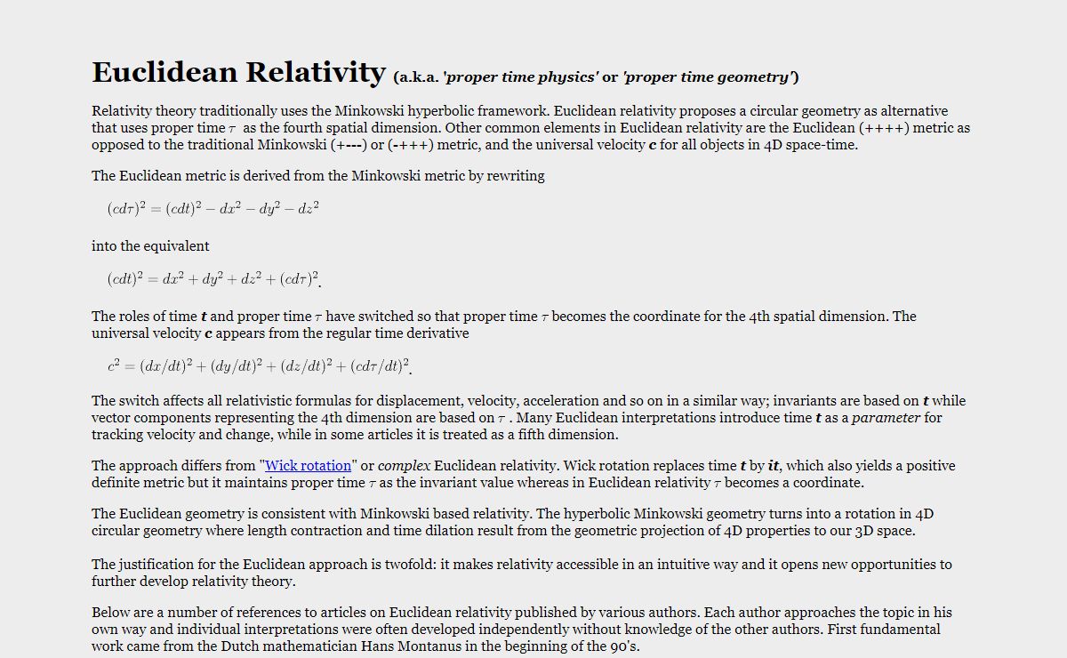 Euclidean relativity