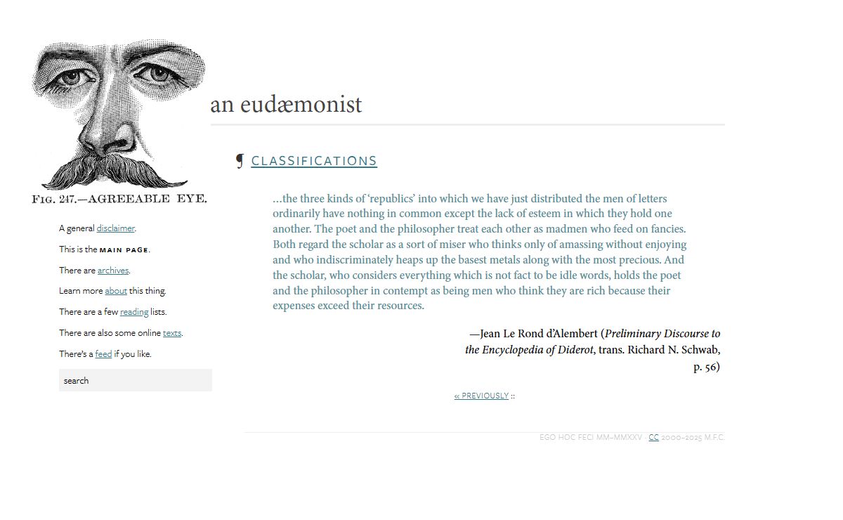 an eudæmonist