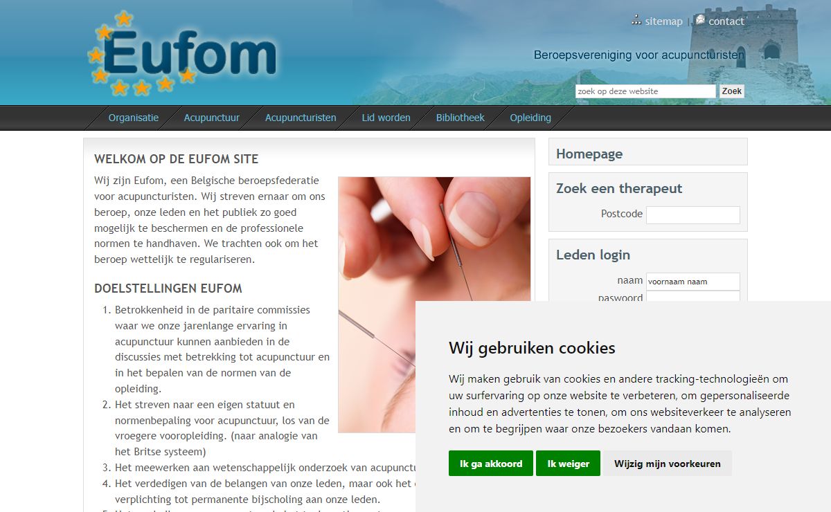 Eufom | Beroepsvereniging voor acupuncturisten