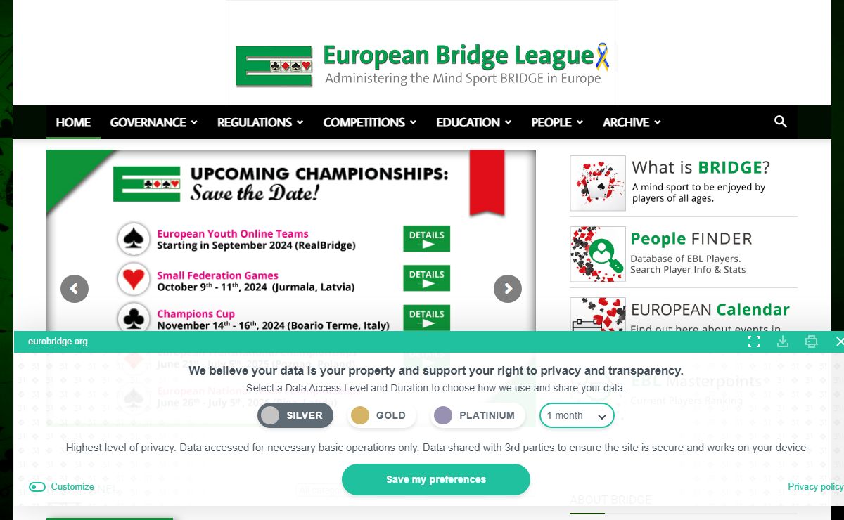 European Bridge League | Administering the Mind Sport BRIDGE in Europe