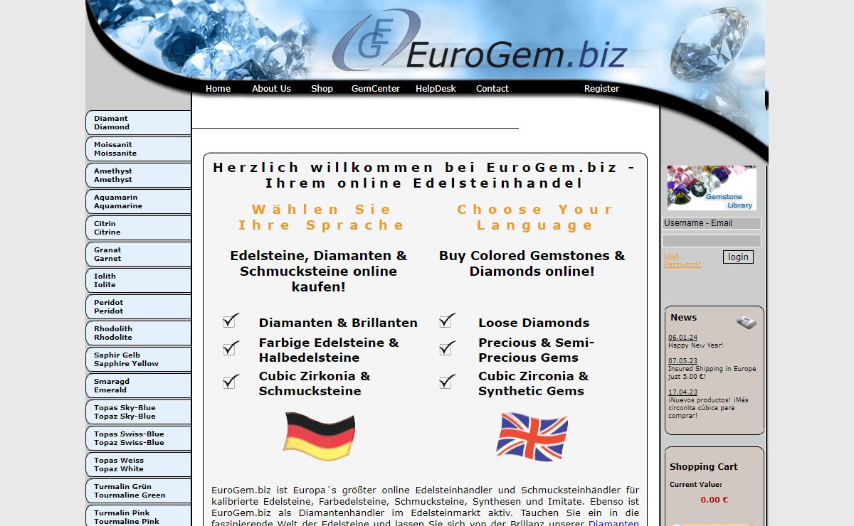 Edelsteine, Diamanten & Zirkonia online kaufen