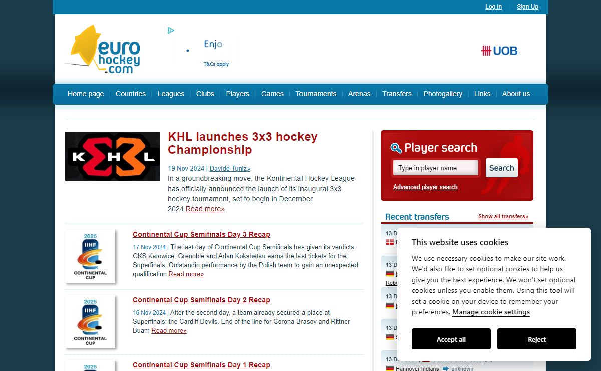 Eurohockey.com - all about European ice hockey