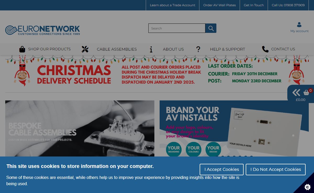 AV Wall Plates, Euro Modules and HDMI Cables | Euronetwork Ltd