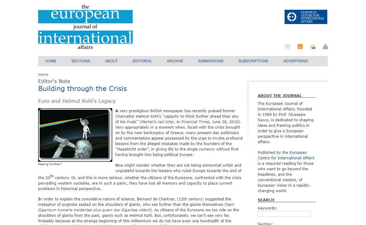 European Journal of International Affairs