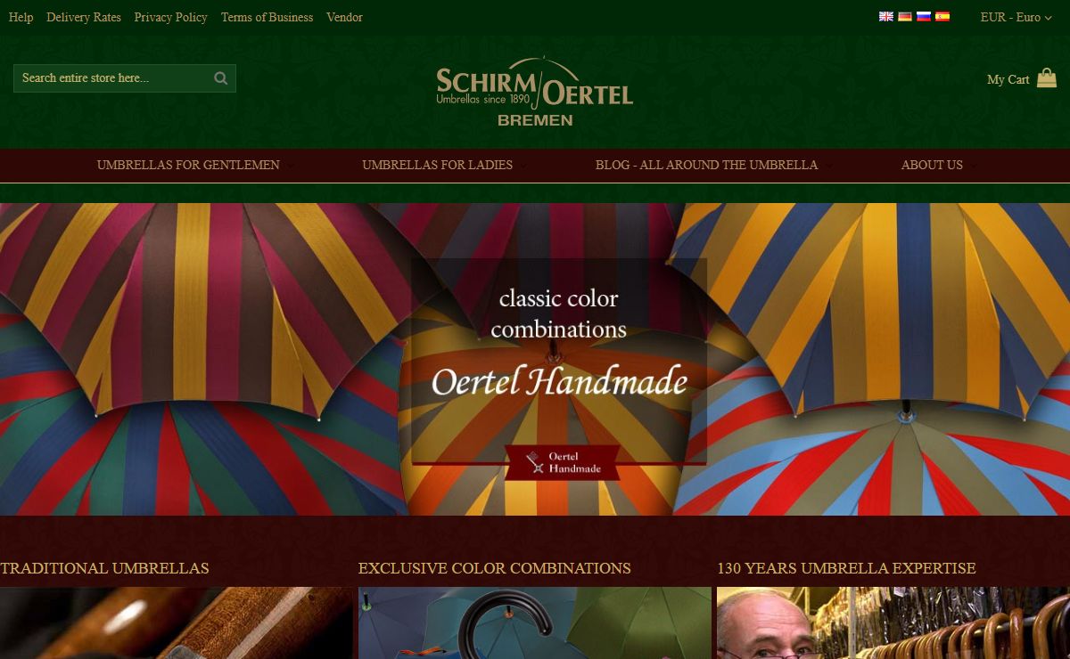 Schirm Oertel – European Umbrellas – www.european-umbrellas.com