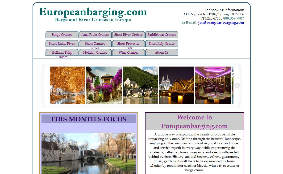 Luxury European River Cruises. Affordable European River Cruises and Barge Cruises