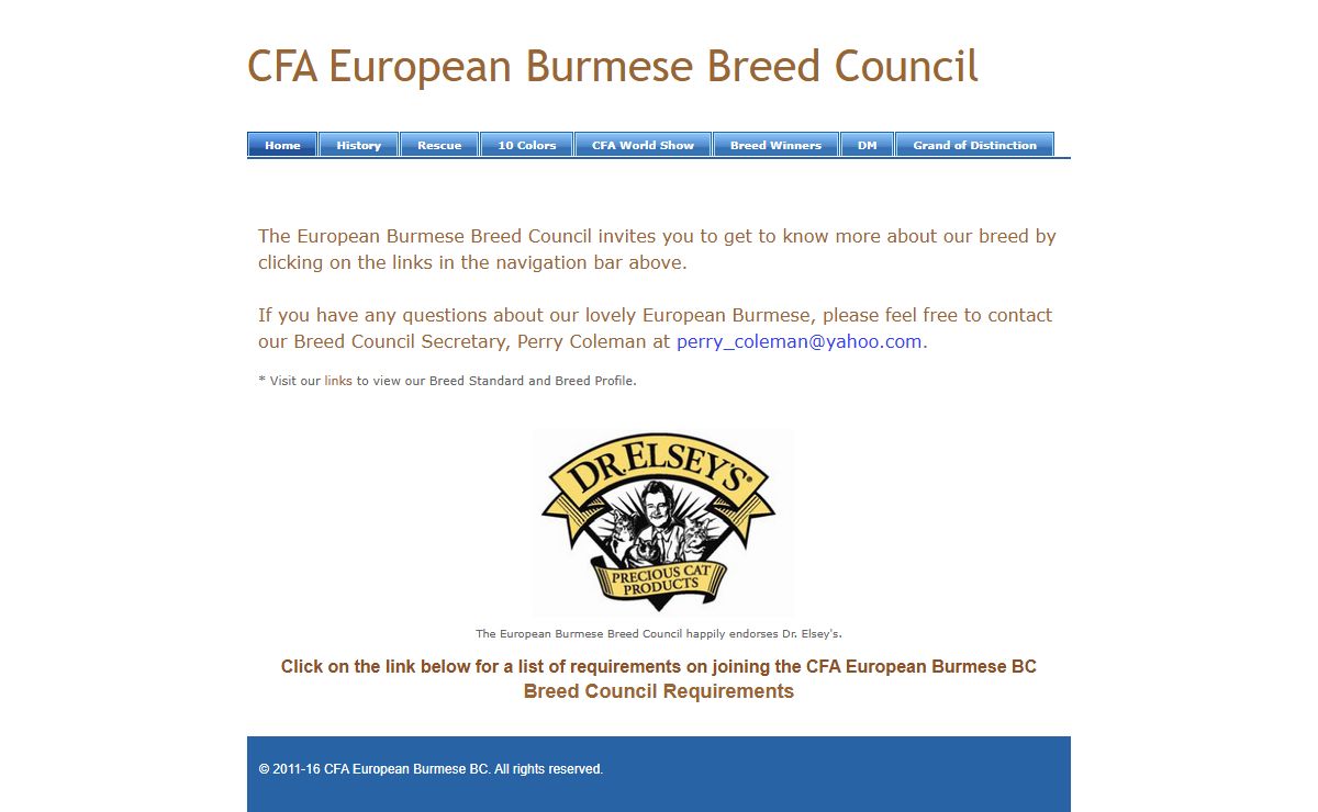 CFA European Burmese Breed Council - Home