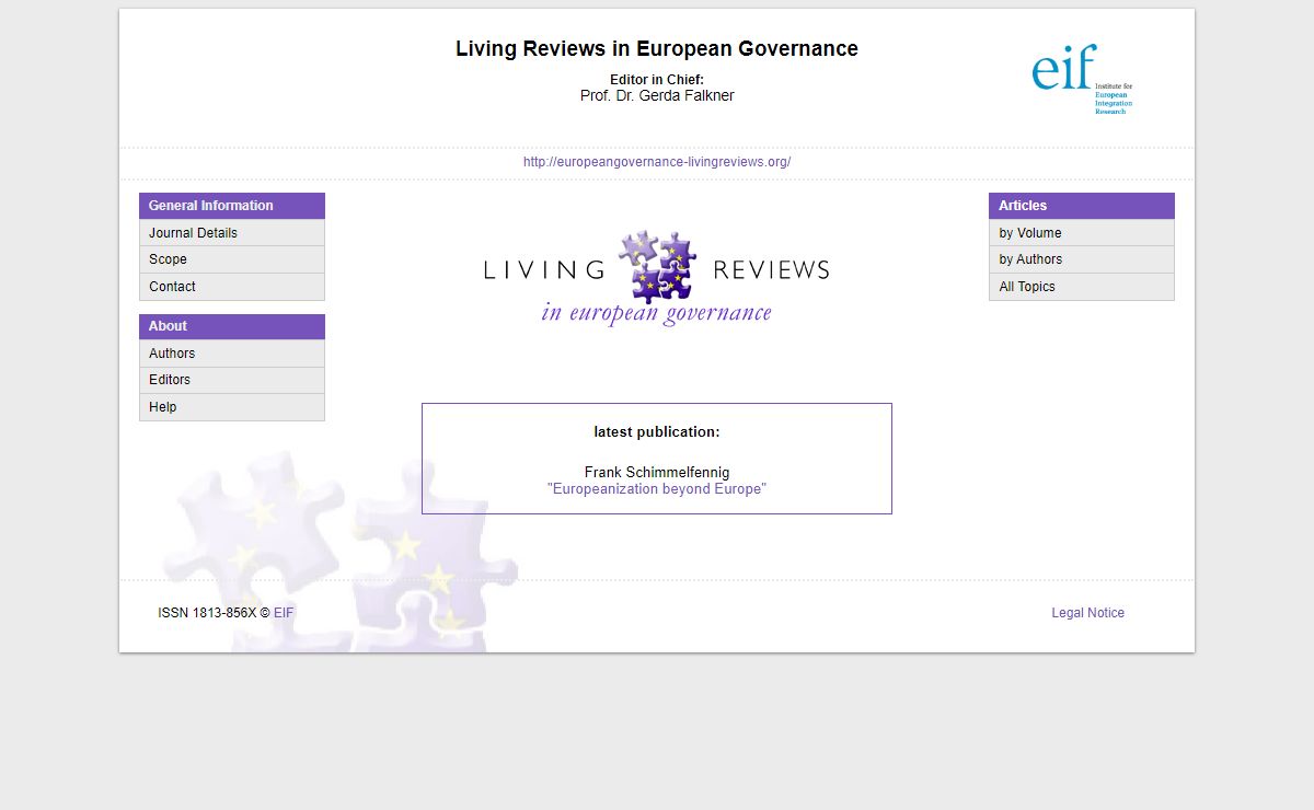 Living Reviews in European Governance