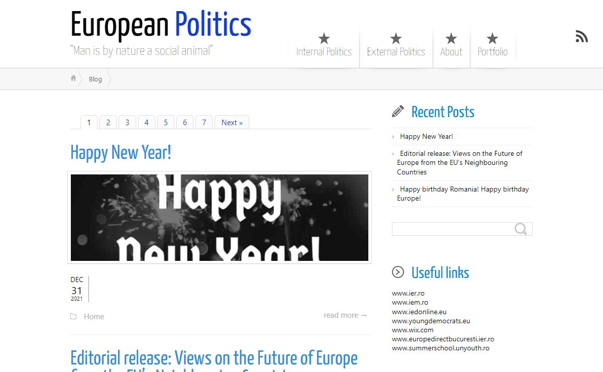 European Politics ← "Man is by nature a social animal"