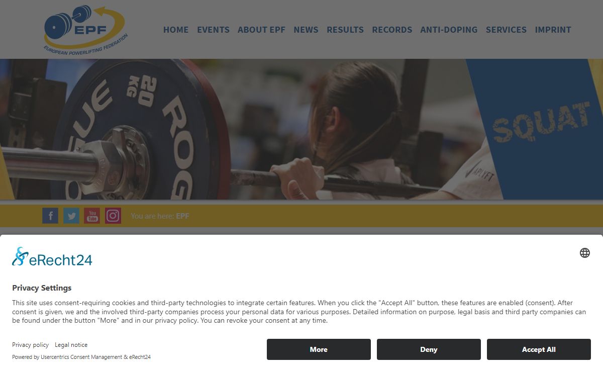 EPF - European Powerlifting Federation EPF