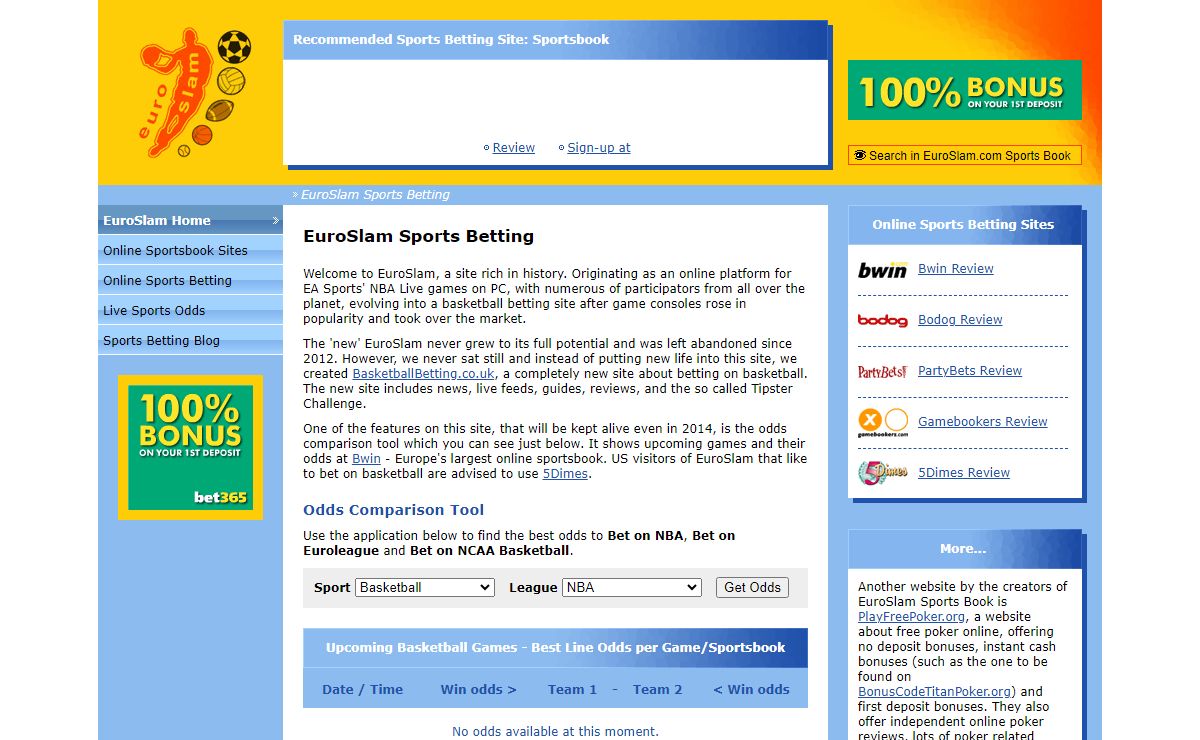 EuroSlam Sports Book | Bet on Basketball | Sports Betting