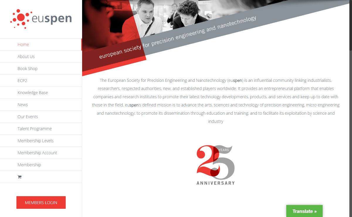 euspen – European Society for Precision Engineering and Nanotechnology
