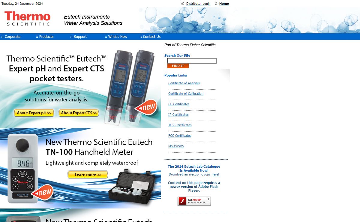 World Leader in Water Quality Instruments - Eutech