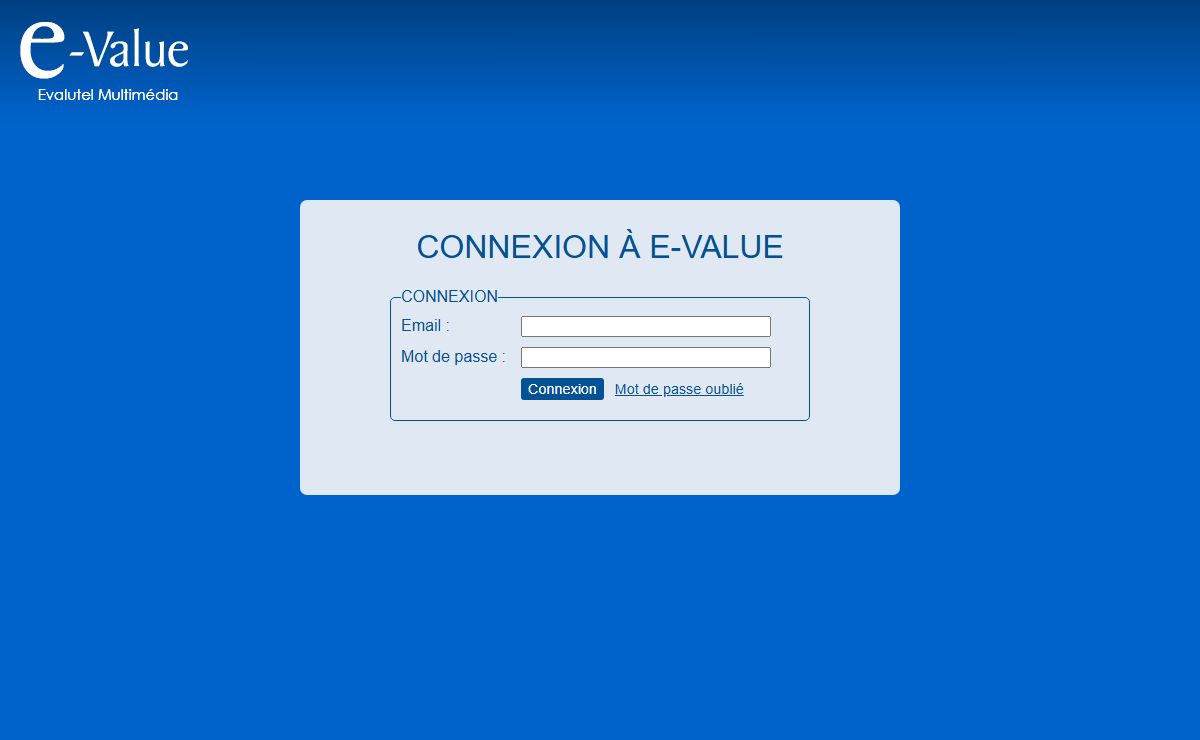 Connexion à e-value