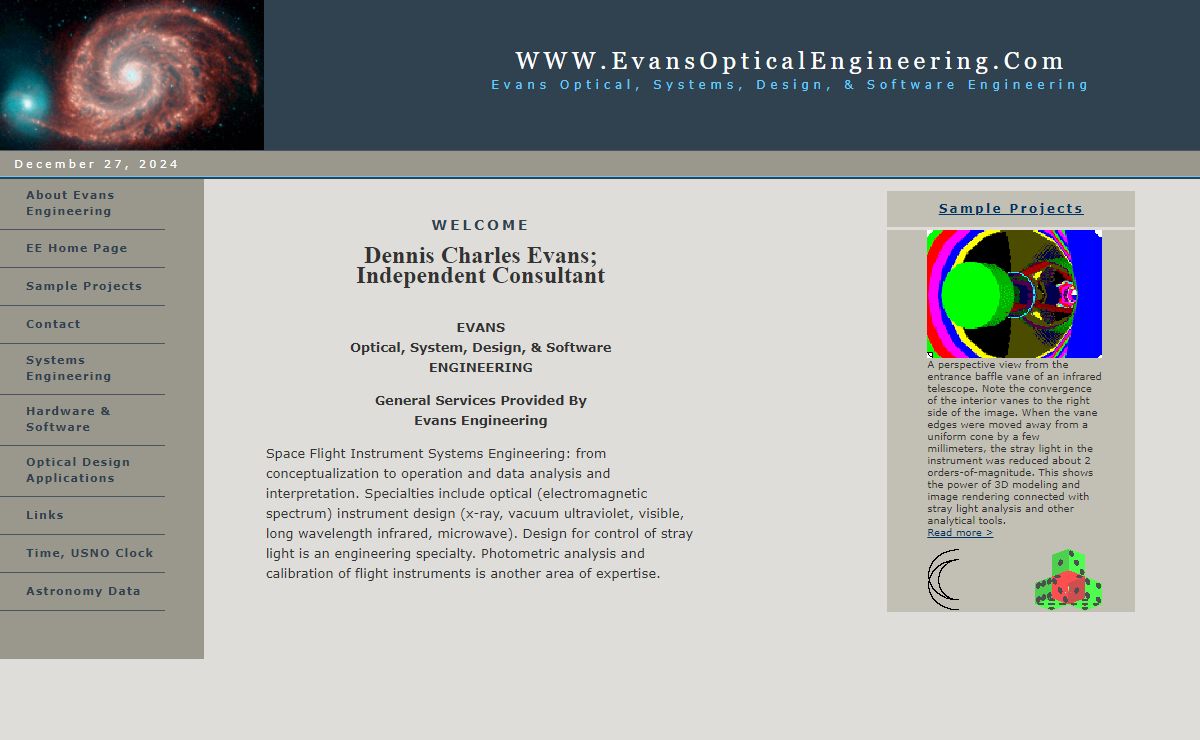 Evans Optical Engineering - Aerospace Consulting