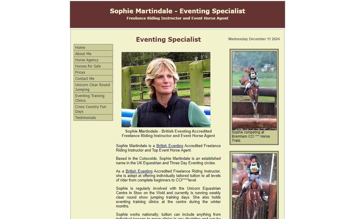 Sophie Martindale, Event horses For Sale, British Eventing Riding instructor