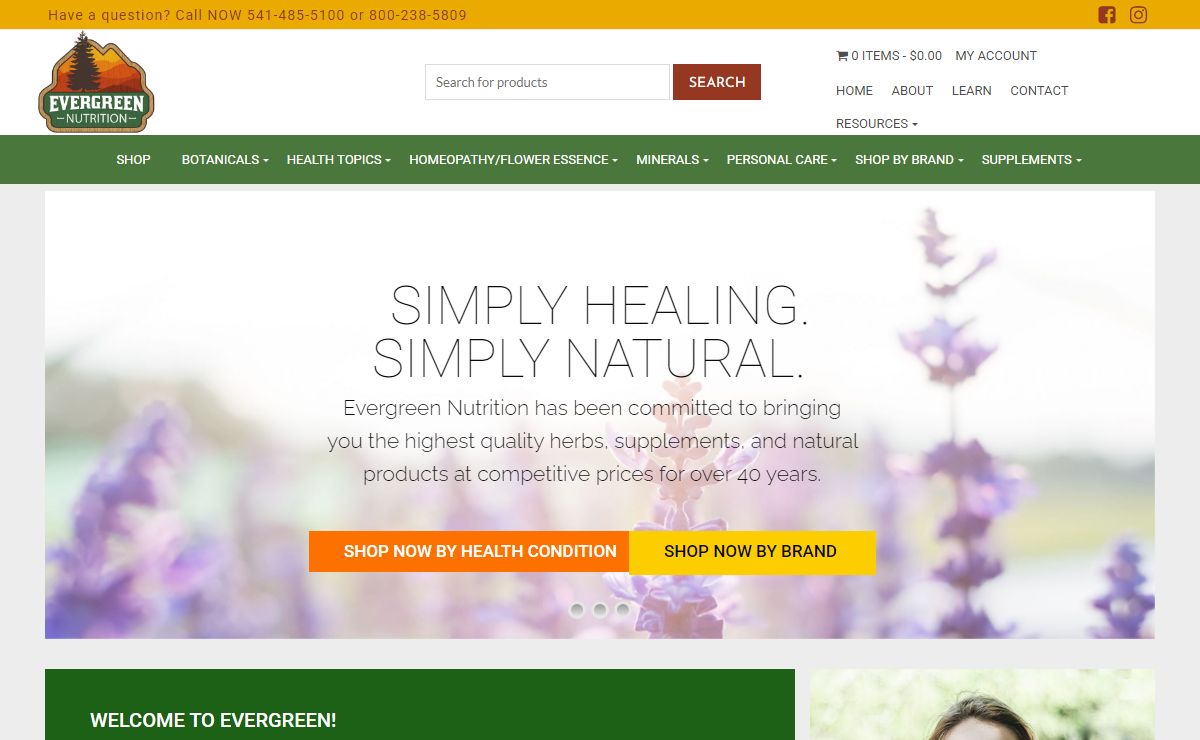 Evergreen Nutrition | Huge Selection of Health & Wellness Products from an independent natural health store.