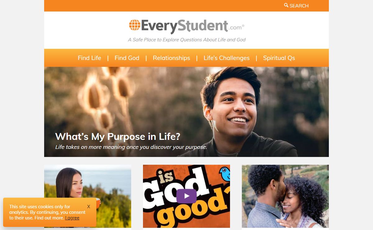 Questions about life or God? See EveryStudent.com