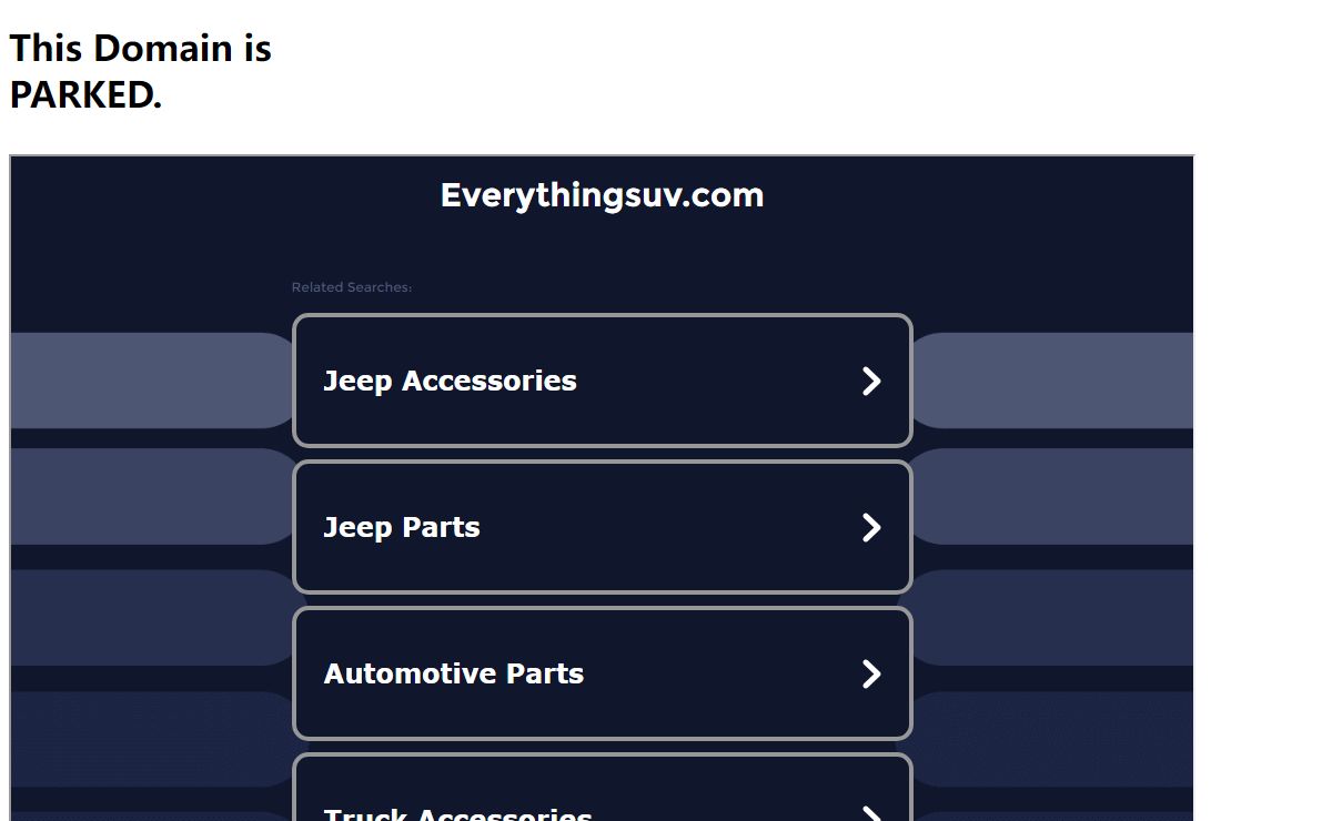 Welcome everythingsuv.com