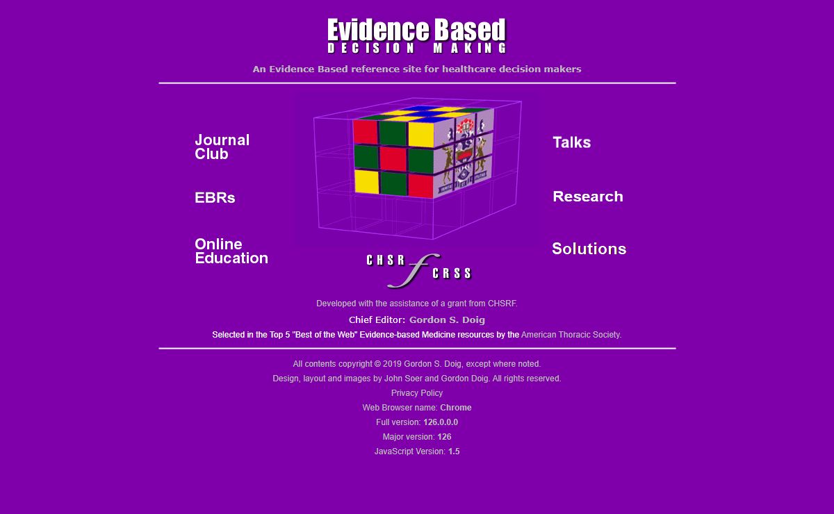 Evidence-based Decision Making in Critical Care Medicine