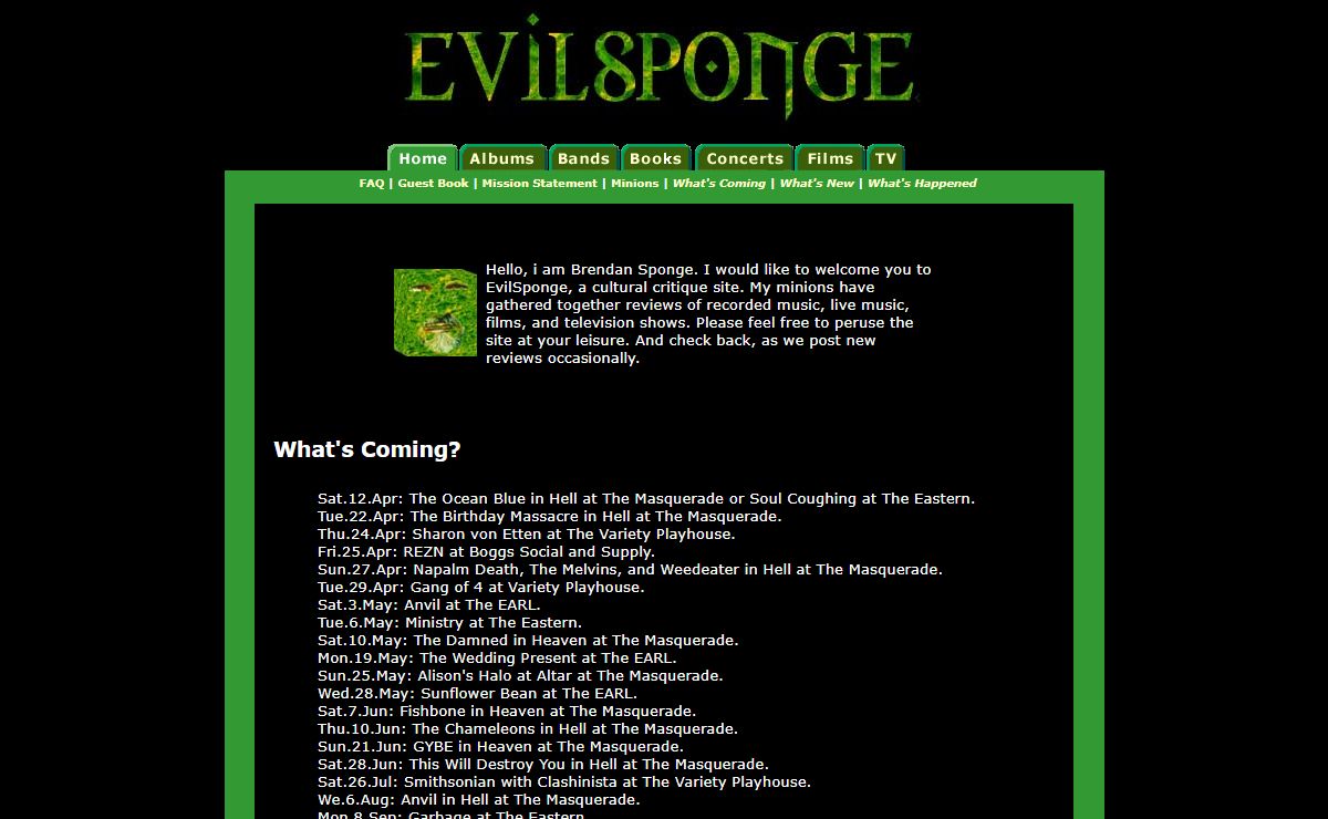 Welcome to EvilSponge.org